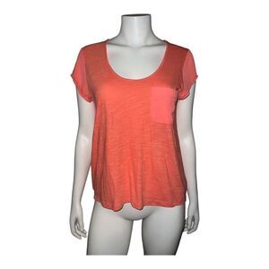 Gap Factory Women's Pocket Tee Blouse Orange Medium NWT